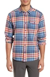 Patagonia Regular Fit Organic Cotton Flannel Shirt In Railroad Blue