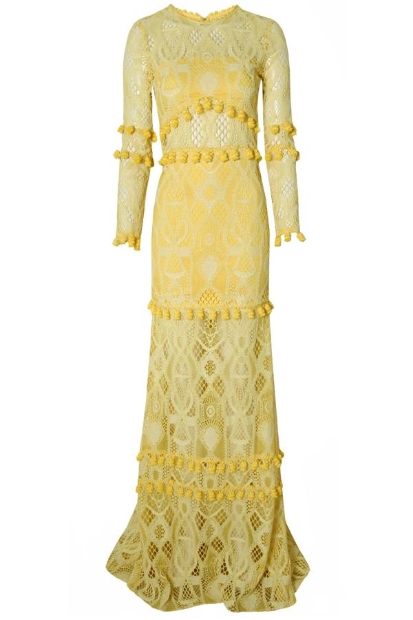 alexis yellow lace dress