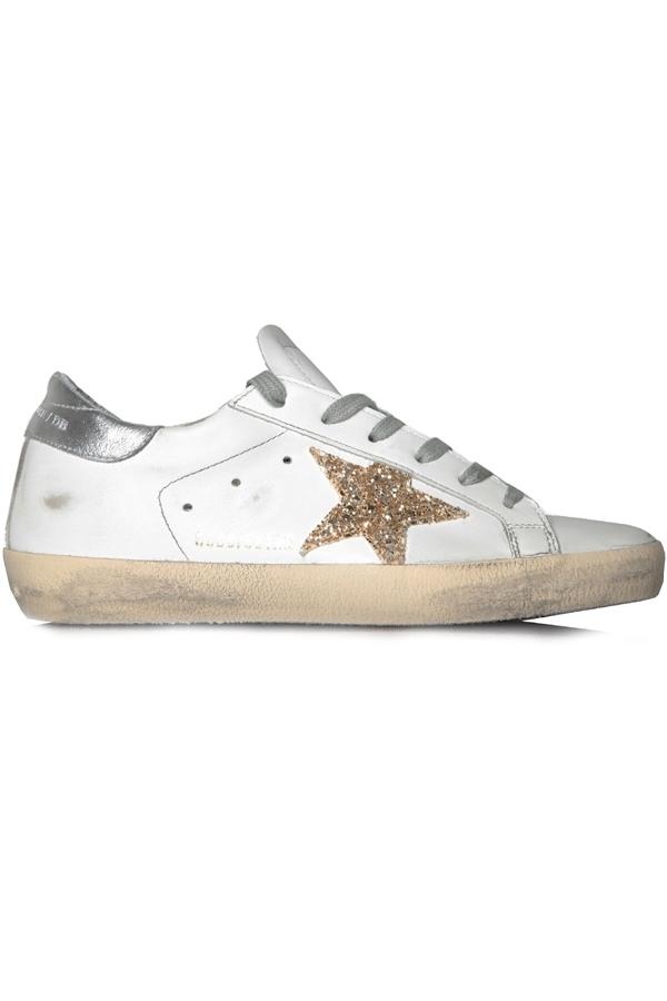 golden goose sparkle white and gold star