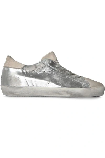 Golden Goose Sneakers Superstar Silver Skate In Silver, Golden