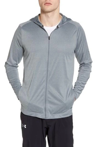 Hurley Icon Quick Dry Zip Hoodie In Cool Grey Heather