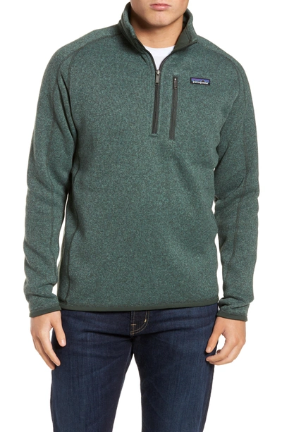 Patagonia 'better Sweater' Quarter Zip Pullover In Pesto