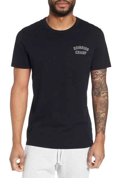Reigning Champ Printed Cotton-jersey T-shirt - Black