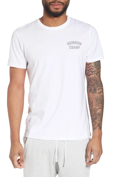 Reigning Champ Varsity Logo T-shirt In White/ Black