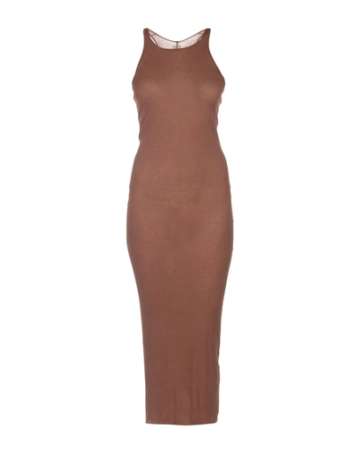Rick Owens 3/4 Length Dresses In Cocoa