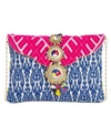 Steve Madden Beaded & Embroidered Clutch - Orange In Multi