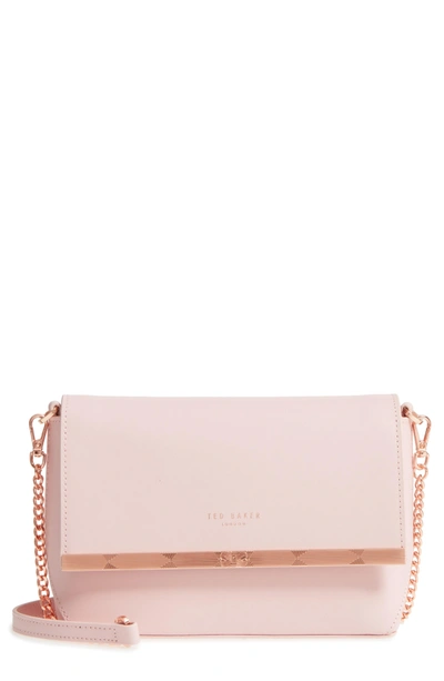 Ted Baker Bow Embossed Leather Crossbody Bag - Pink In Light Pink
