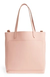 Madewell Medium Leather Transport Tote - Pink In Petal Pink