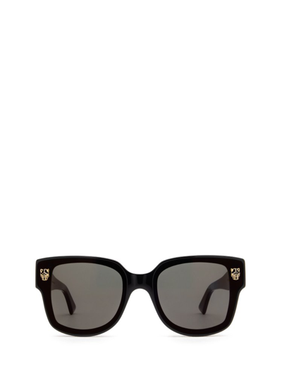 Cartier Butterfly Frame Sunglasses In Black