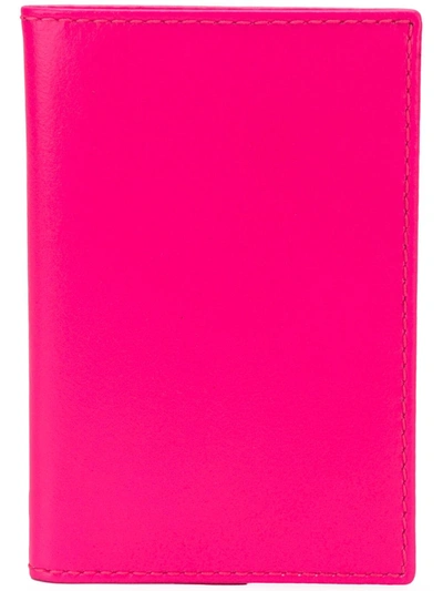 Comme Des Garçons Inner Stripes Wallet In Pink