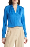 Kobi Halperin Nellie Silk-blend Pleated Blouse In Admiral