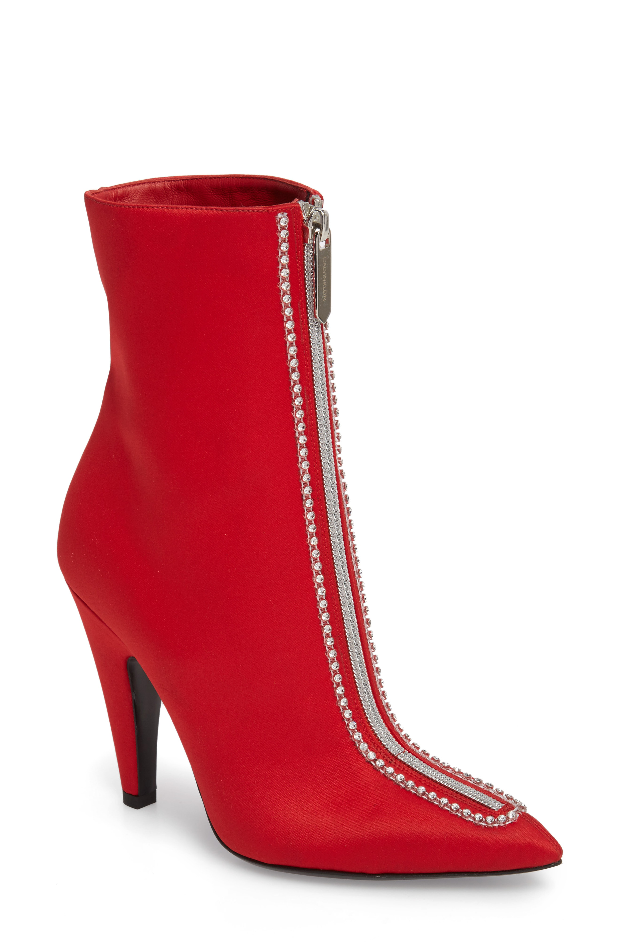 calvin klein red booties