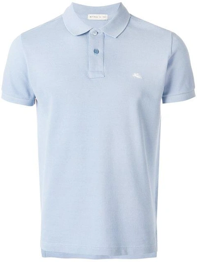Etro Slim Fit Polo Shirt In Blue