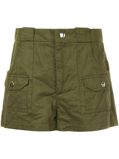 Marni Short Cargo Shorts In Green
