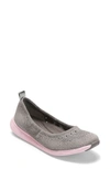 Cole Haan 2.zer?grand Stitchlite Ballet Flat In Ironstone Fabric