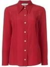 Gucci Pointed Collar Shirt In Red