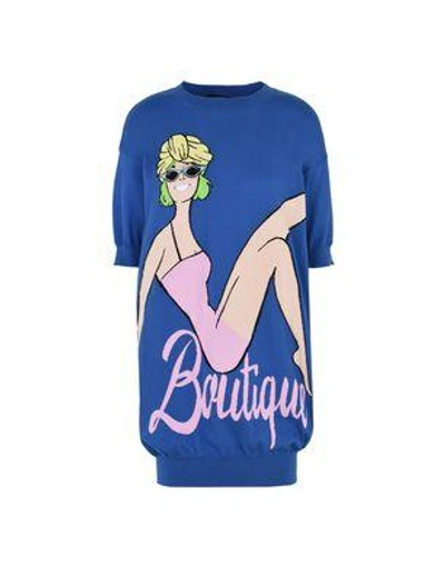 Boutique Moschino Short Dresses In Pastel Blue