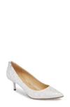 Michael Michael Kors Kitten Heel Pump In Silver