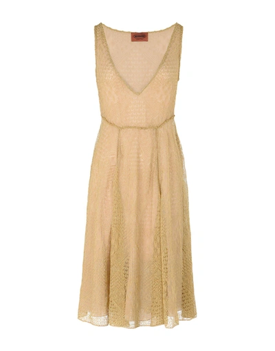 Missoni Short Dress In Ocher