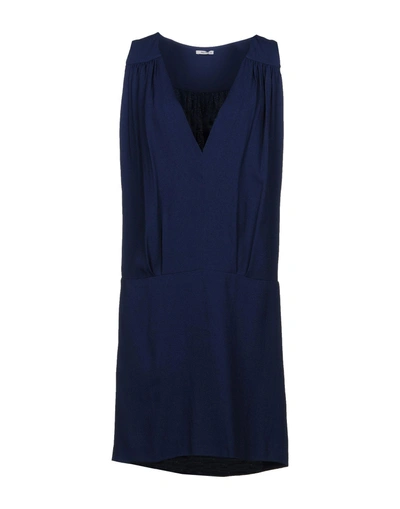Miu Miu Short Dress In Dark Blue