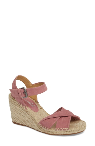 Splendid Fairfax Espadrille Wedge Sandal In Mesa Rose Suede