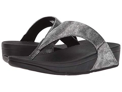Fitflop Lulu Thong Sandal In Black Shimmer Print