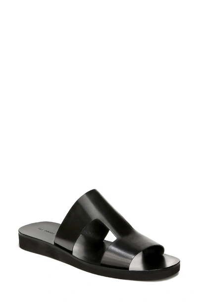 Via Spiga Women's Blanka Leather Slide Sandals In Black Leather