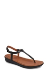Fitflop Tia Thong Sandal In Black Leather