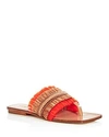Sigerson Morrison Women's Avis Raffia Thong Sandals In Orange