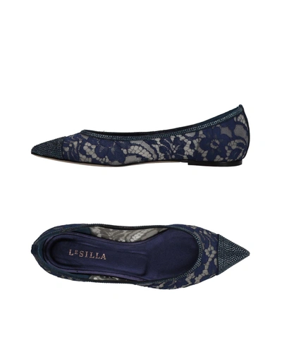 Le Silla Ballet Flats In Dark Blue