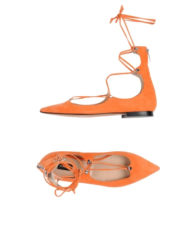 Pinko Ballet Flats In Orange