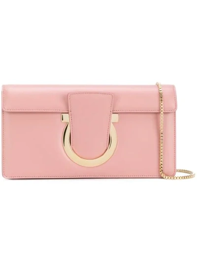 Ferragamo Thalia Clutch Bag In Pink