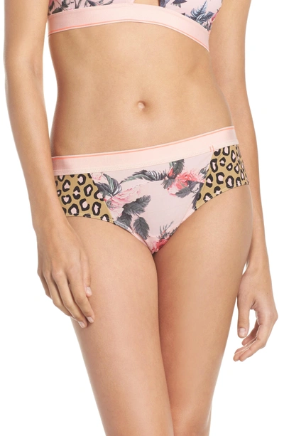 Stance Feline Floral Cheeky Hipster Briefs In Pink Multi