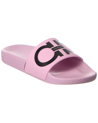 Ferragamo Groovy Rubber Slide In Pink