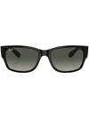 Ray Ban Rectangle-frame Sunglasses In Black