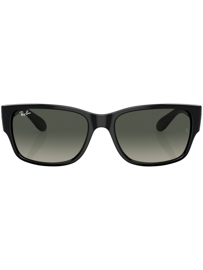 Ray Ban Rectangle-frame Sunglasses In Black