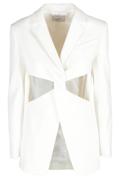 Coperni Cut-out Tailored Jacket In White