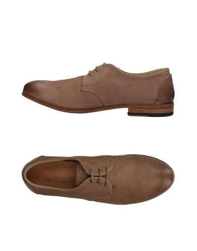 Pantanetti Laced Shoes In Khaki