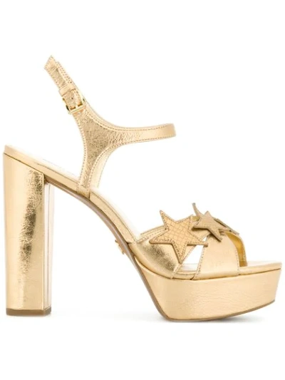 Michael Michael Kors Starry Night Platform Sandals In Gold