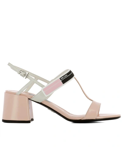 Prada Pink Leather Sandals