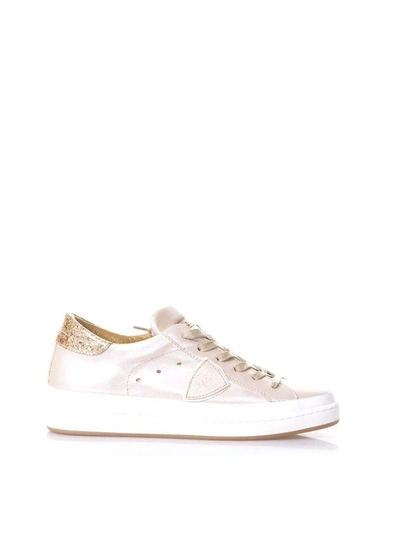 Philippe Model Opera Nude Leather Sneakers