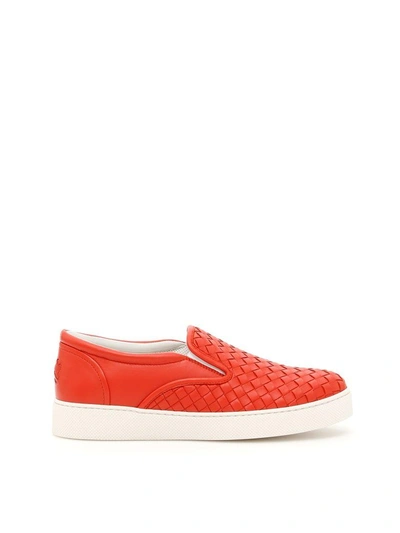 Bottega Veneta Dodger Nappa Sneakers In Terracottarosso