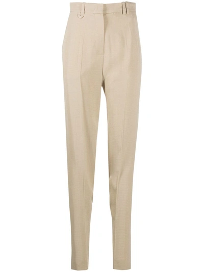 Jacquemus High-waisted Tailored Trousers In Beige