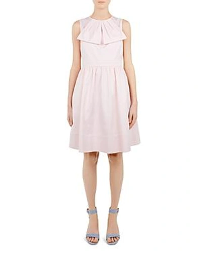 Ted Baker Bow Front Cotton Fit & Flare Dress In White | ModeSens