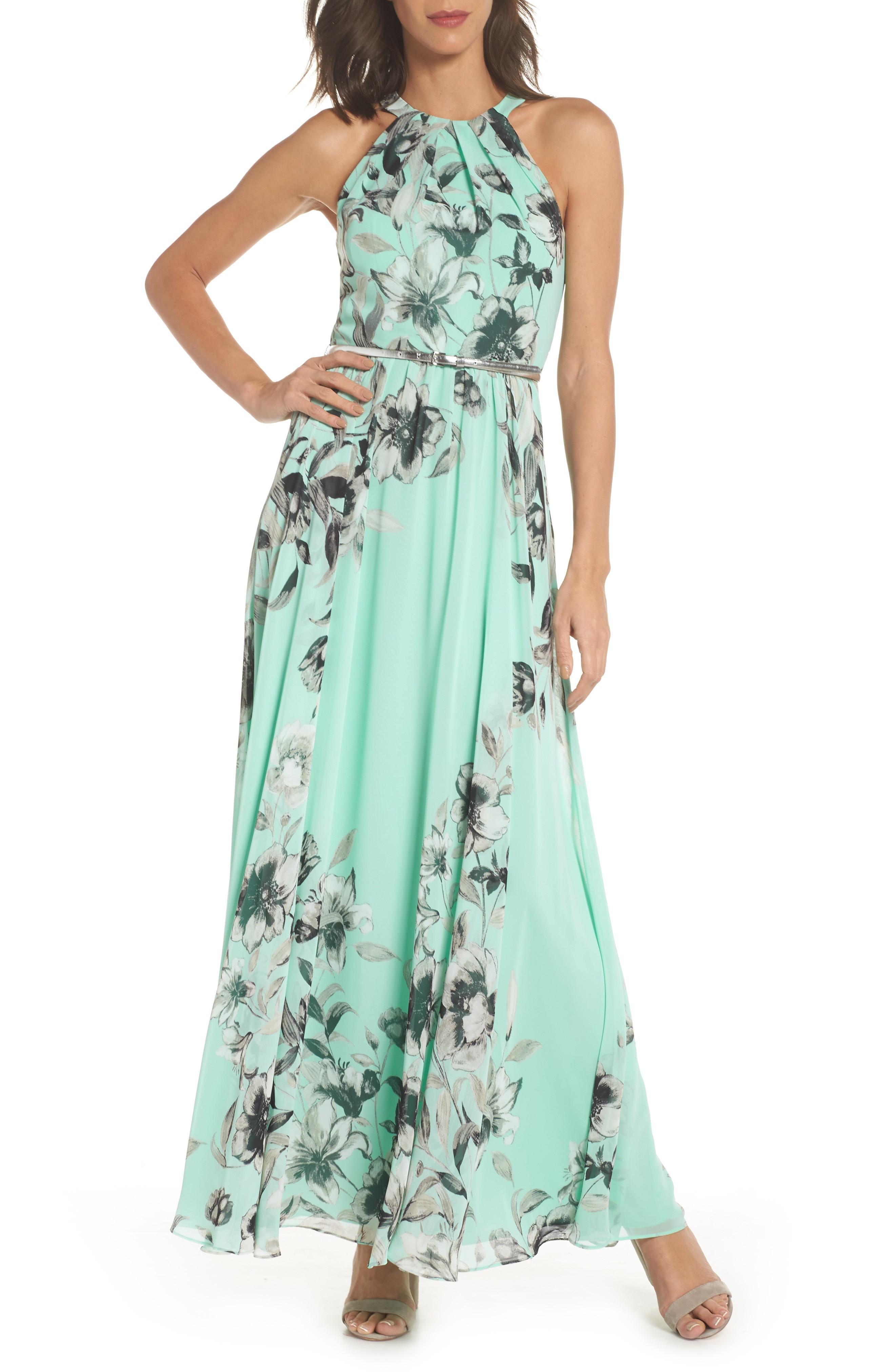 eliza j pleated maxi dress