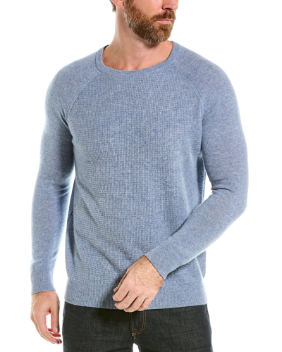 Magaschoni Mixed Stitch Cashmere Crewneck Sweater In Blue