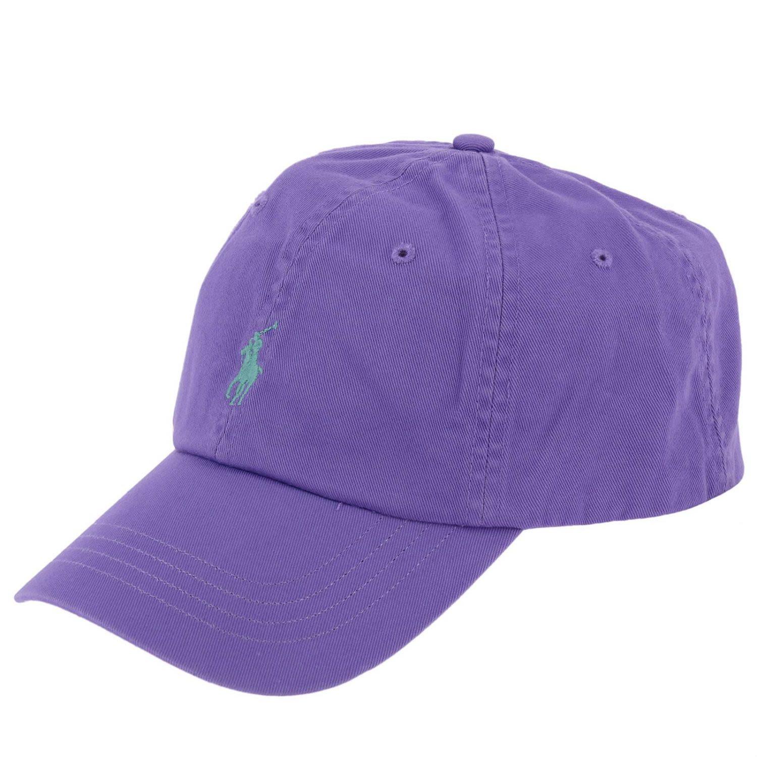 purple ralph lauren polo hat