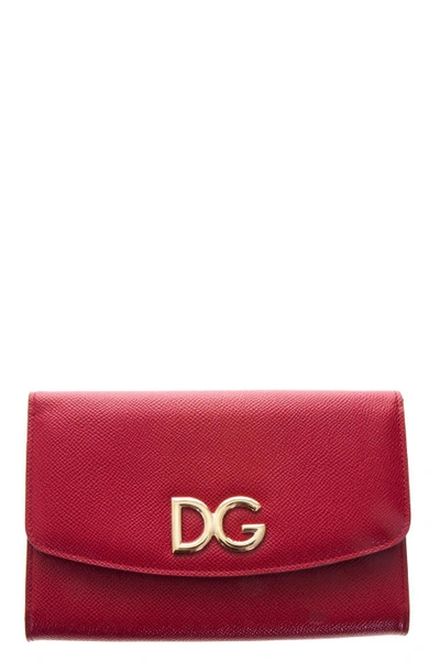 Dolce & Gabbana Chained Continental Wallet In Red