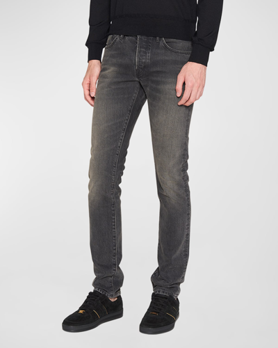 Tom Ford Aged Black Wash Slim Fit Jeans In Special Bl