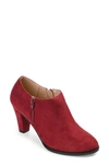 Journee Collection Sanzi Heeled Ankle Bootie In Wine